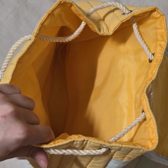 Yellow Quilted Mini Backpack/Purse - Picture 5 of 6